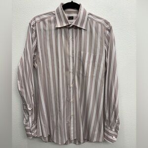 PAUL SMITH soft multicolor striped long sleeve button down shirt 16/17